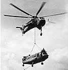 CH-54 Skycrane Recovering Chinook