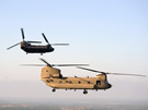 CH-47F front, CH-47D rear