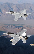 F/A-18F background, EA-18G foreground