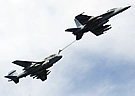 F/A-18F refuels EA-6B