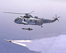 Indian Sea King fires Sea Skuas