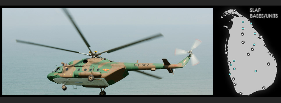 Sri Lankan Mi-17v5 and SLAF Bases