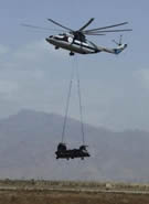 Mi-26 Lifts MH-47E in Afghanistan