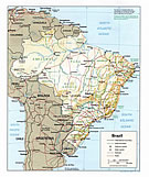 Brazil Map Relief