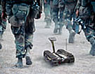 TALON robot with soldiers