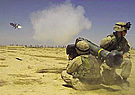 ATGM Javelin Missile Firing Desert