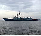 Phalanx CIWS firing