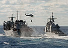 SHIP T-AOE-6 USNS Supply VERTREP CG-72 Vella Gulf